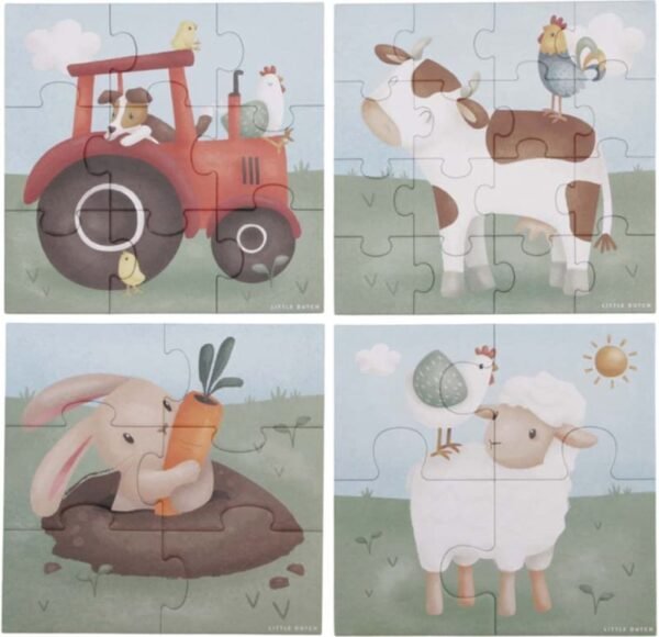 Little Dutch I Little Farm 4 in 1 puzzel - Afbeelding 2