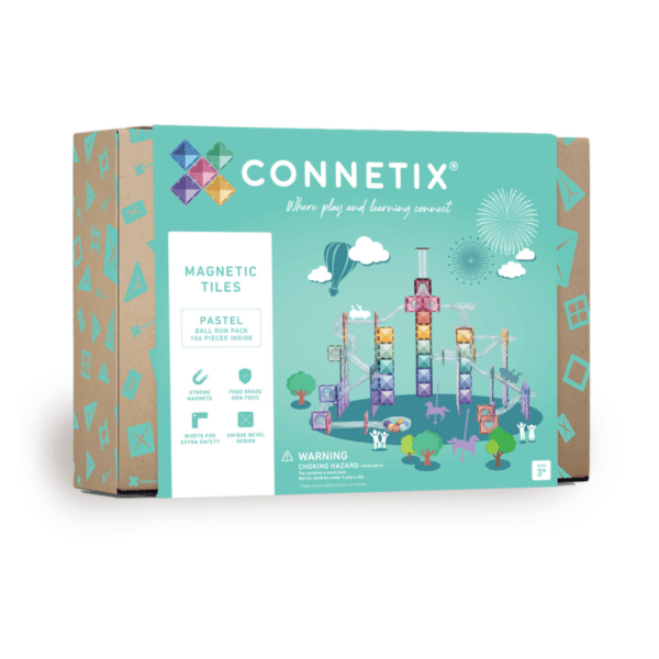 Connetix | Magnetische tegels | ballenbaan | Pastel | 106- delig