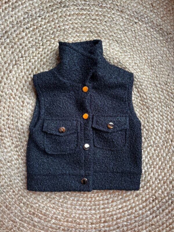 Teddy gilet | zwart