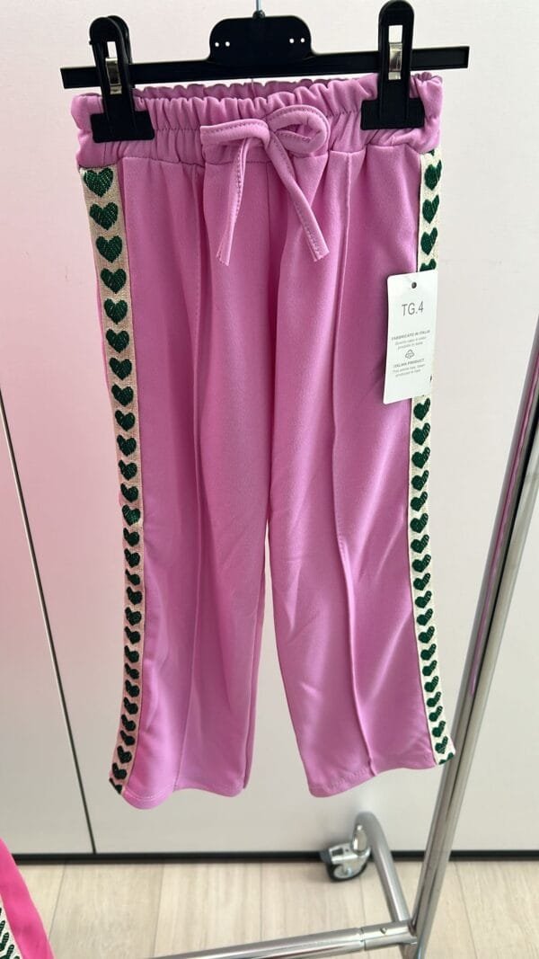 Broek | hartjes | roze