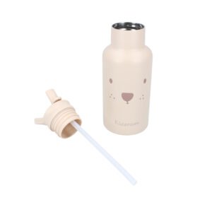 Kidzroom Drinkfles Beary Excited – Beige Teddybeer Drinkfles voor Kinderen (350 ml)