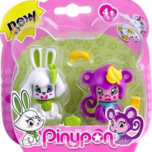 Pinypon Huisdieren 2-Pack – Mix & Match Dierenfiguren met Accessoires (4,5 cm)