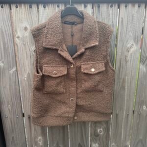 Gilet| Teddy | chocoladebruin