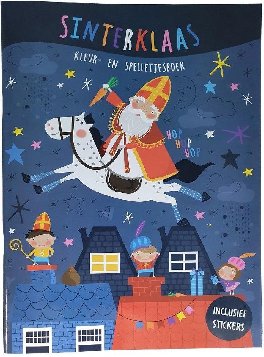 Sinterklaas Kleur- En Spelletjesboek + Stickers