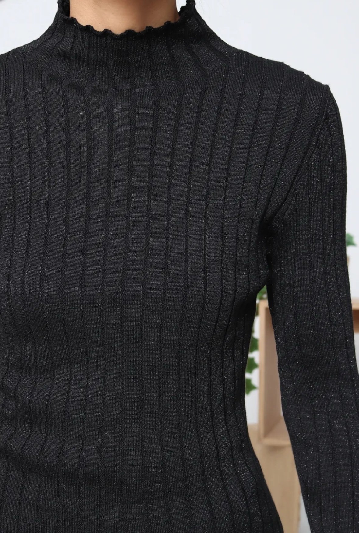 Longsleeve | glitter | zwart - Afbeelding 2