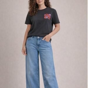 T-shirt | zwart | good vibes only