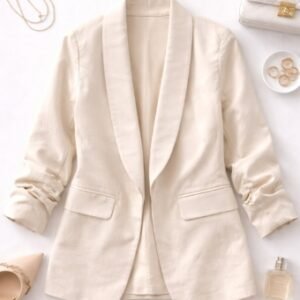 Blazer | beige | ruffle