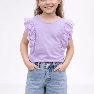 T-shirt | lila en Beige |