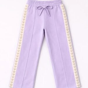 Hartjesbroek | lila met gouden hartjes