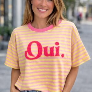 T-Shirt | gestreept | Qui | geel