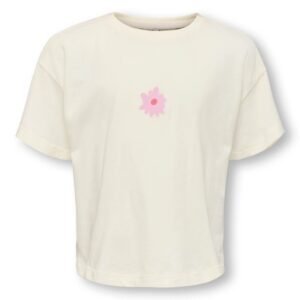 T-shirt | wit | bloem