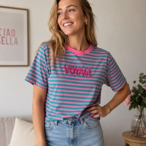 T-shirt | gestreept | groen |