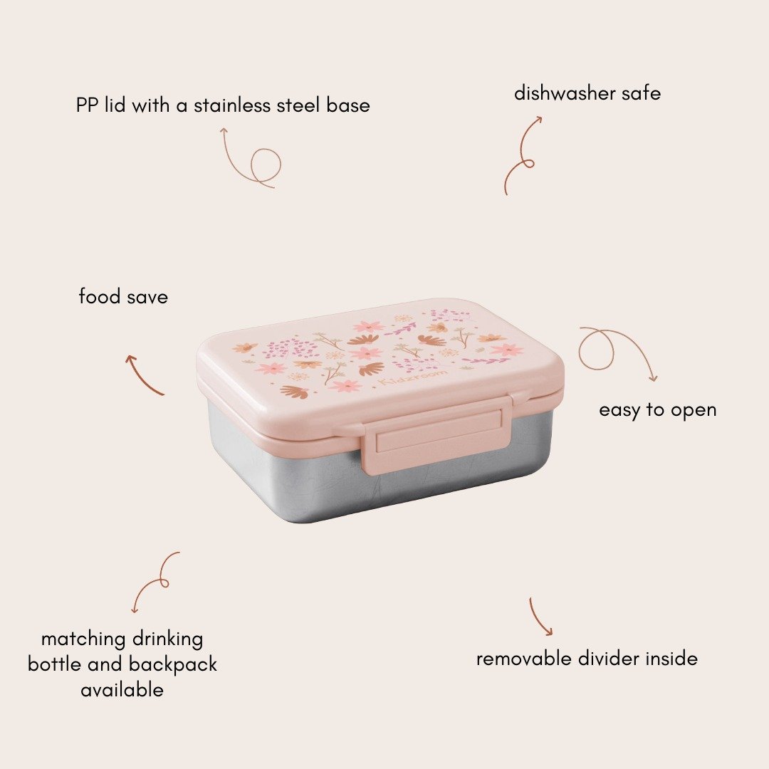 Kidzroom | lunchbox | stainless steel | bloemen - Afbeelding 3