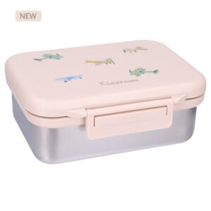 Kidzroom Lunchbox Small Talk Vliegtuigen Beige – RVS