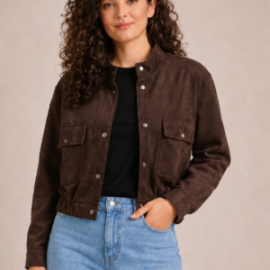 Bomber | suède | bruin