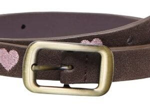 Riem | bruin met roze hartjes