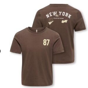 T-shirt | chocoladebruin | Only