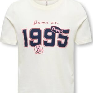 T-shirt | wit | game on | Only