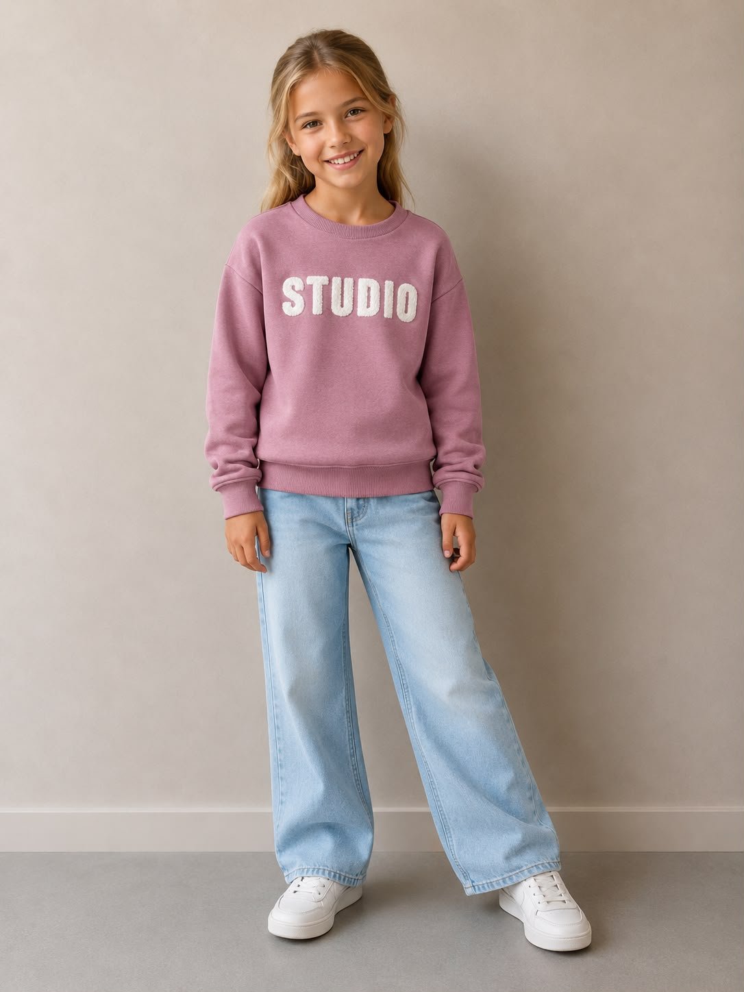 Sweater | Donkerbruin | Roze | Bordeaux | Only - Afbeelding 3