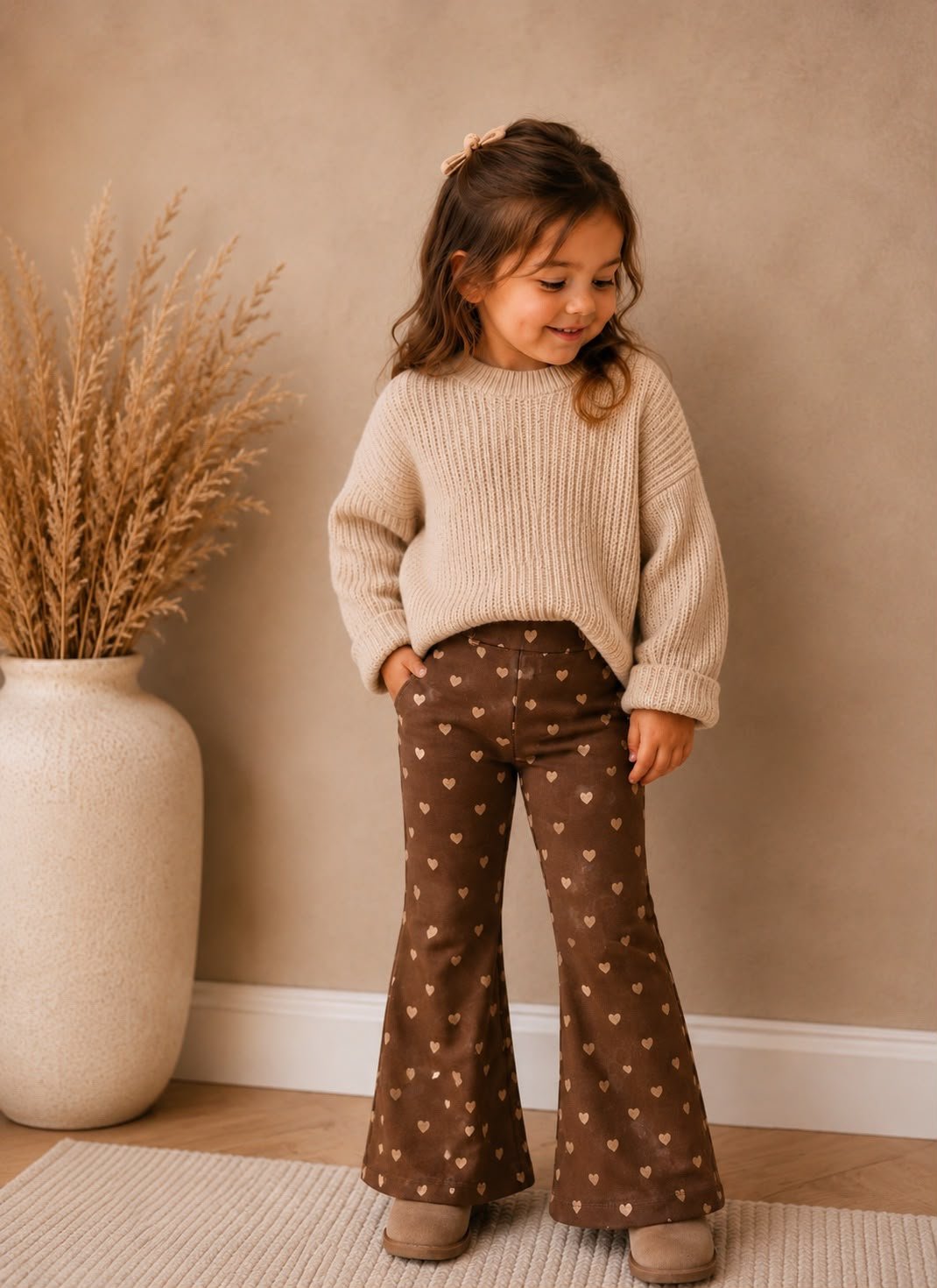 Flared | hartje | bruin | Kids en meer