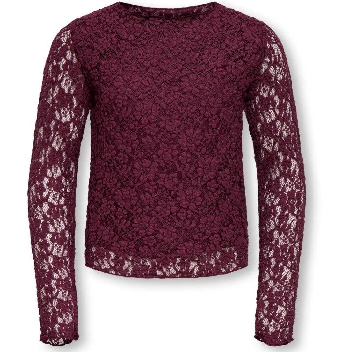 Lace top | Bordeaux | Only